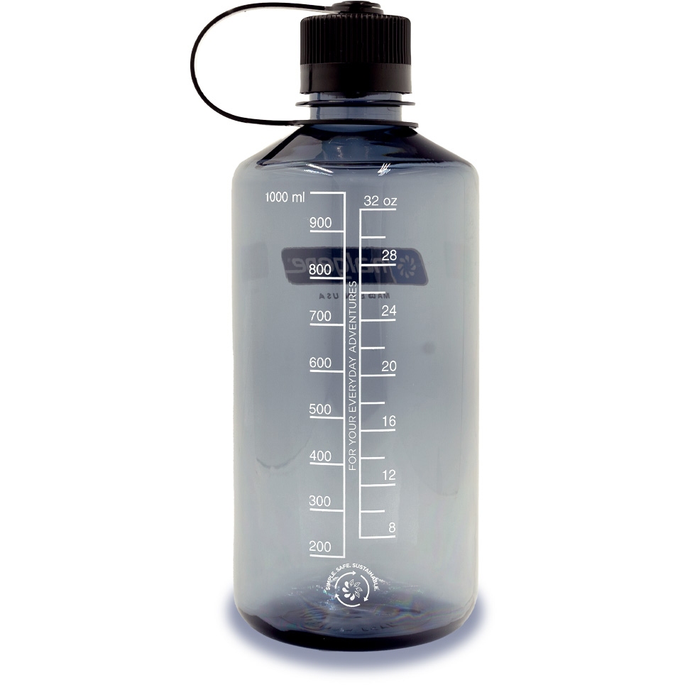 Nalgene Narrow Mouth Sustain Water Bottle 1L - grey