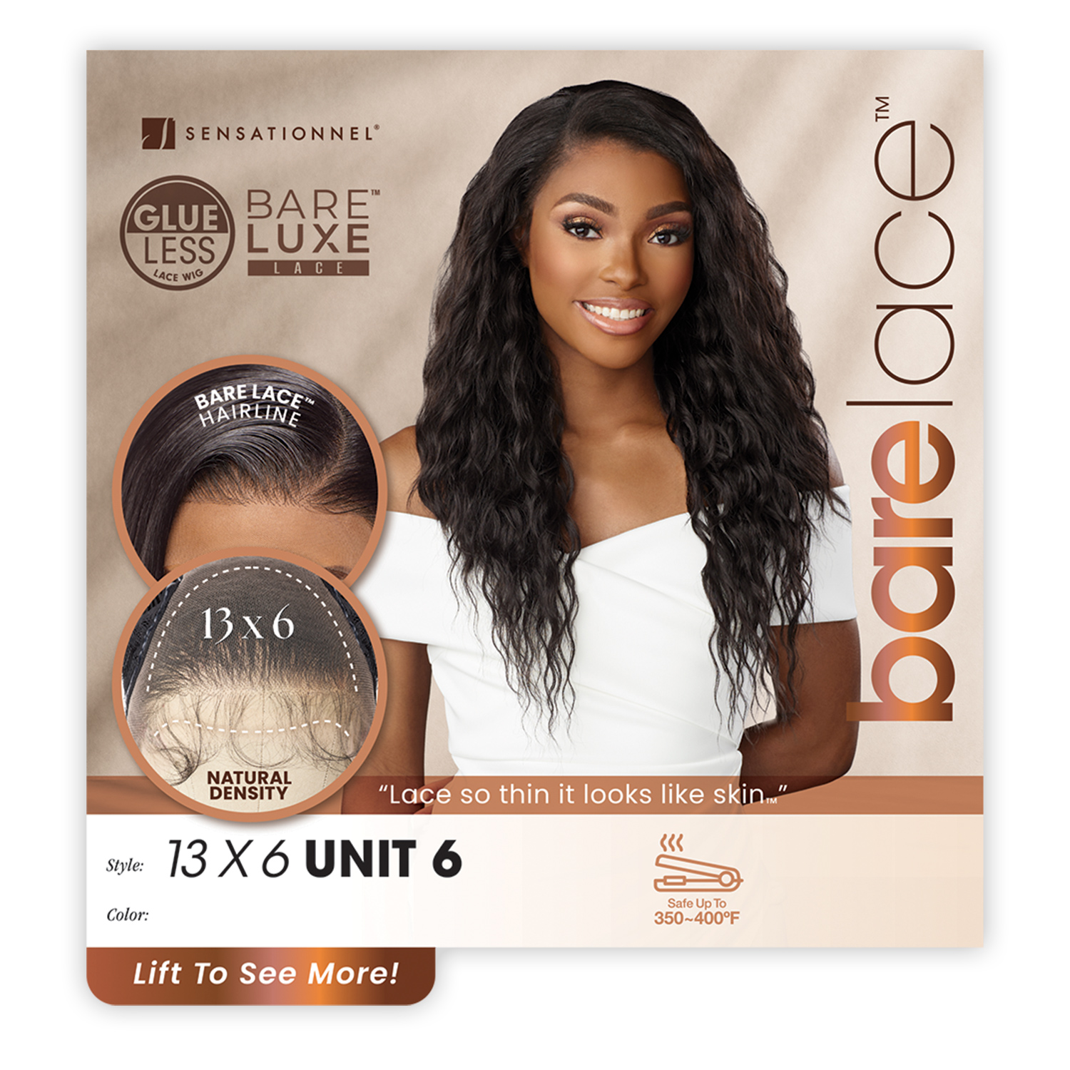 Sensationnel Lace Front Wig BareLace Glueless 13X6 Unit 6