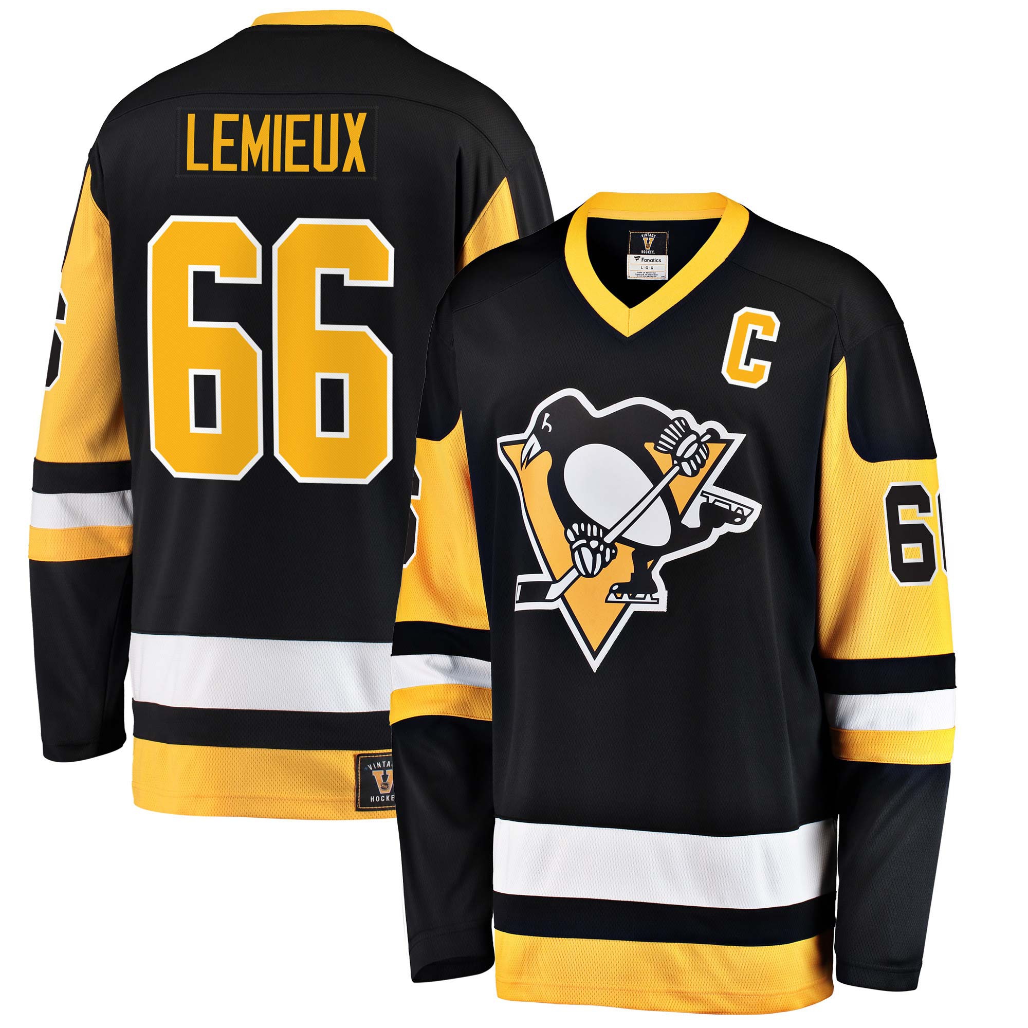 Mario Lemieux #66 Pittsburgh Penguins Vintage Heritage Breakaway NHL Jersey