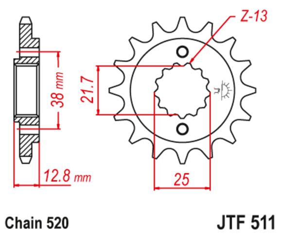 JT. Anti -noise steel 511 - 520Ref: Jtc00600A / 1126799001