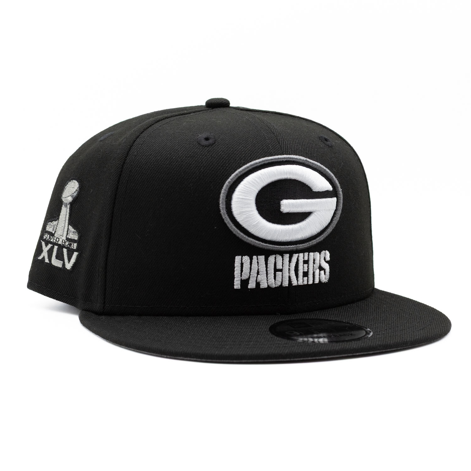 Green Bay Packers Super Bowl XLV New Era 9FIFTY Snapback NFL Cap Black