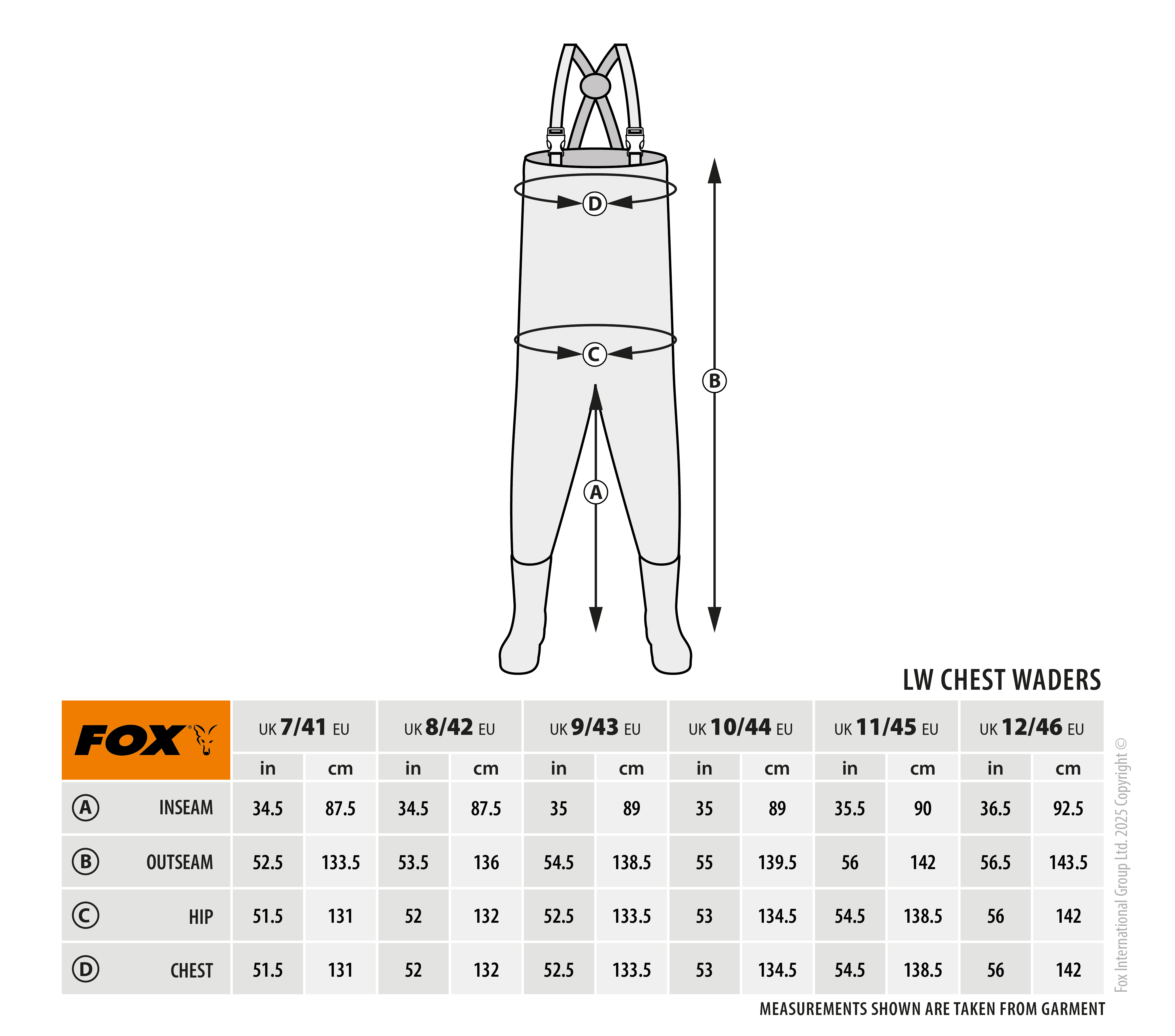 Fox Lightweight Lined Waders - Khaki