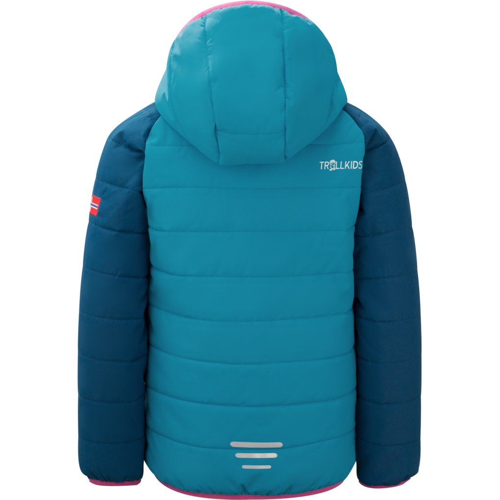 Trollkids Hafjell PRO Snow Jacket Kids - Dark Turquoise/Madeira Blue/Bright Berry