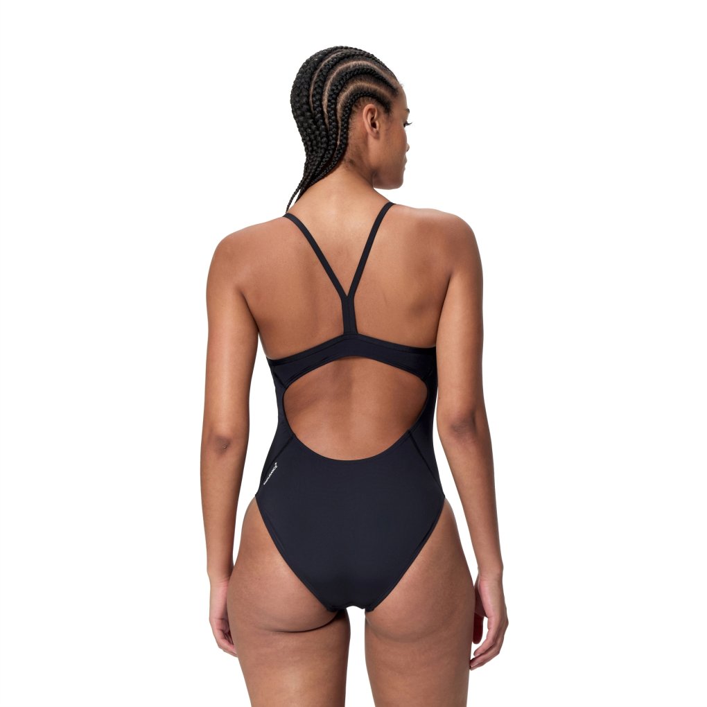 Speedo Endurance+ Logo Thin Strap Swimsuit Women - anthracite
