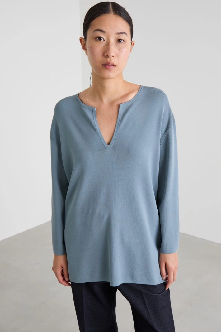 Viscose crepe sweater - SUGAR PAPER