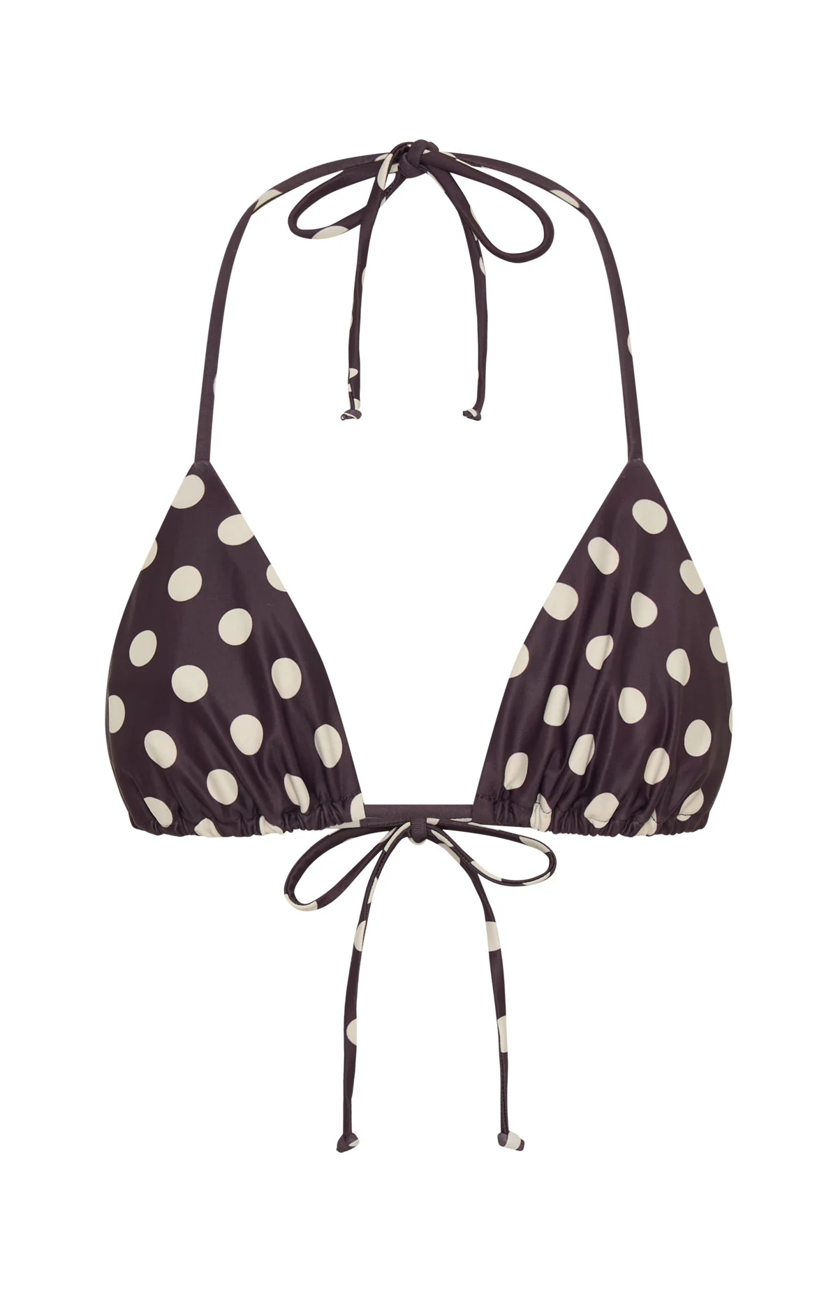 Golden Hour Bikini Top Choc/Cream Polka Dot