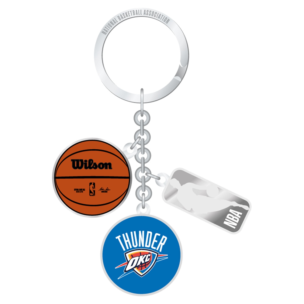 Oklahoma City Thunder NBA Charm Key Ring