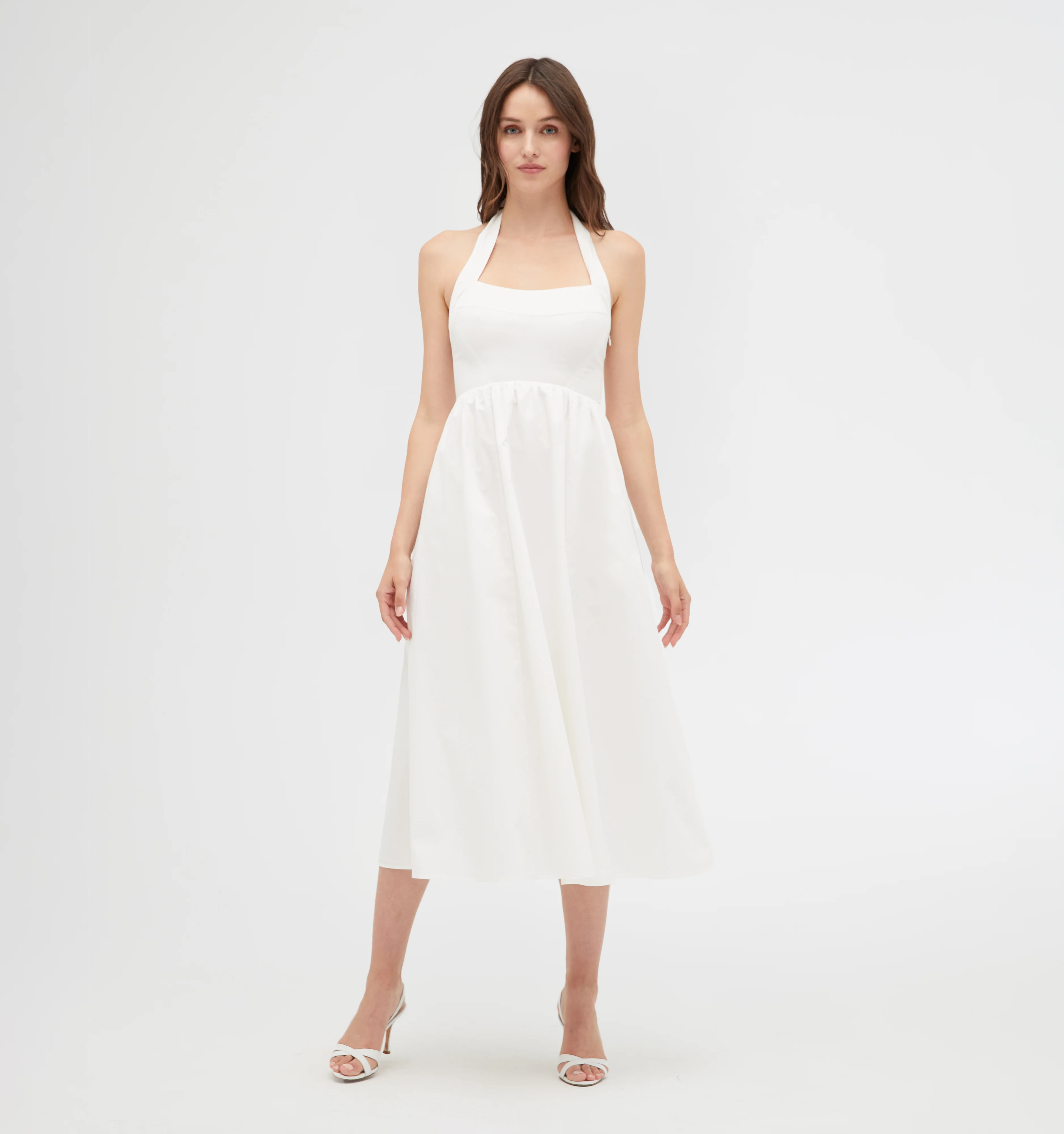 The Fleur Midi Dress - White