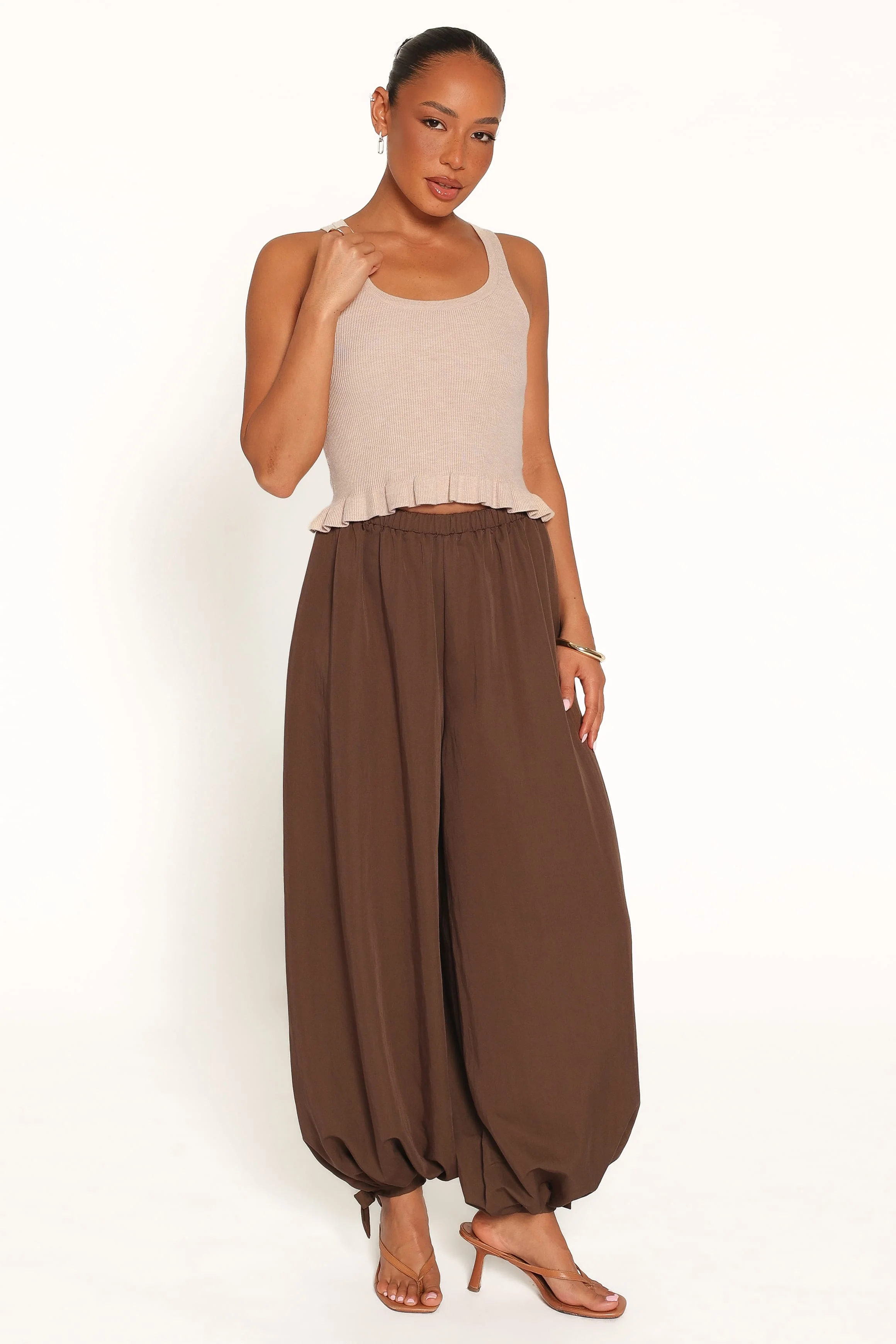 Yazmin Balloon Pant - Olive Green