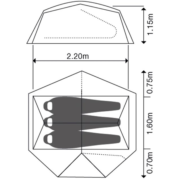 Exped Vega 3 Tent - umbra