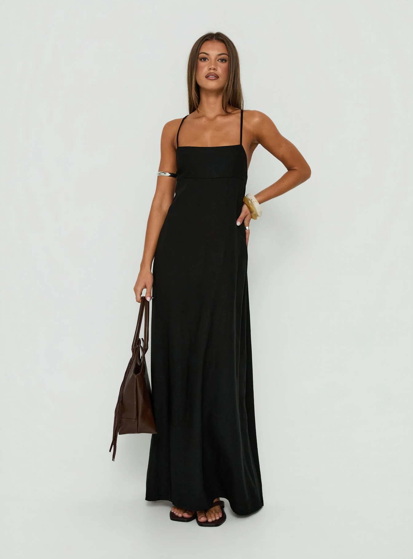 Solie Tie Back Maxi Dress Black