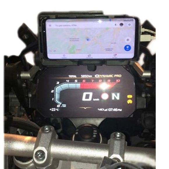 Support Smartphone Brazoline Chargeur Téléphone BMW / HONDA avec 2 USB UniverselRef : 60117