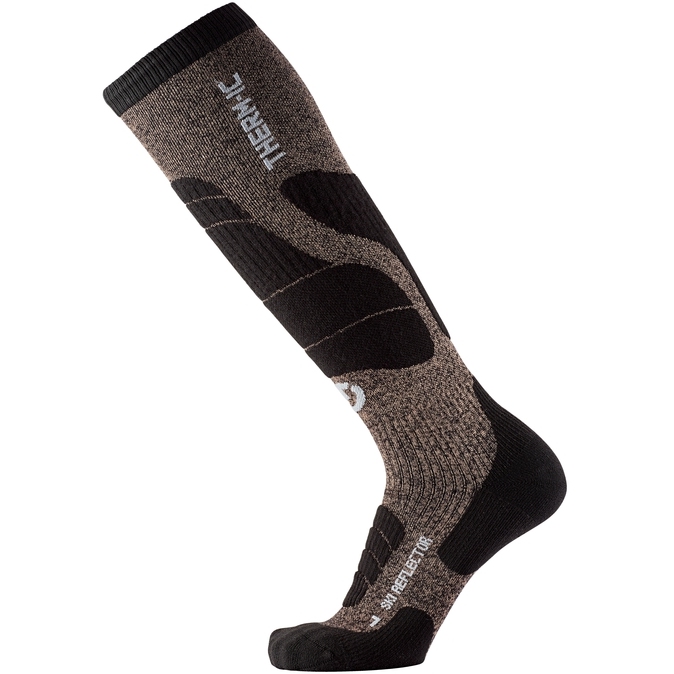 therm-ic Ski Merino Reflector Socks - Size 39-47 - black/gold