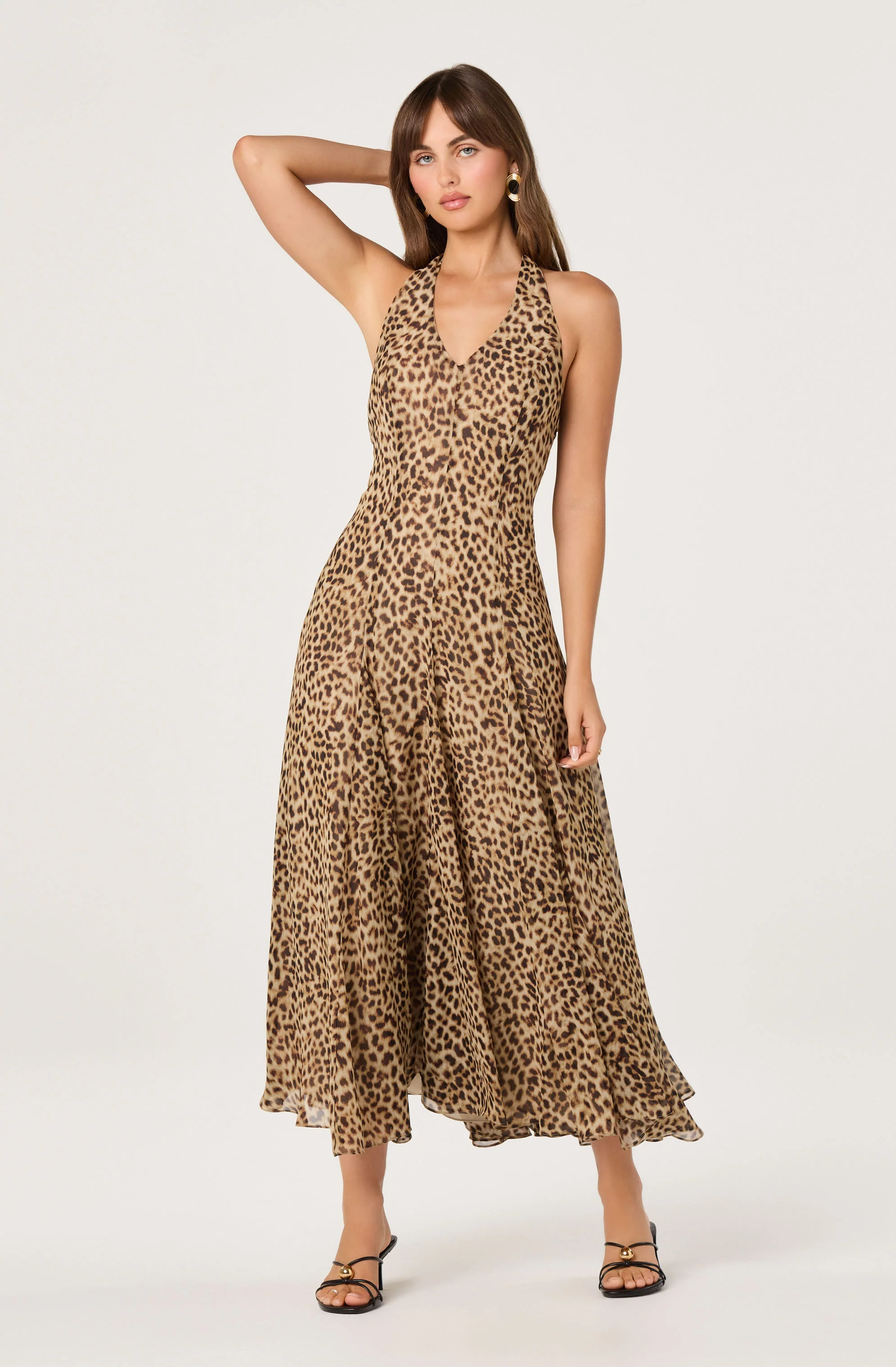 Myra V-Neck Halter  Maxi Dress