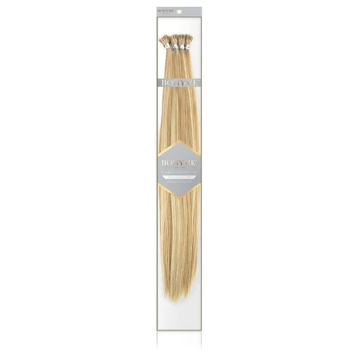 Bohyme Classic Remy Human Hair Glue I-Tip Extension Weave - SILKY STRAIGHT 120 PCS 14/22