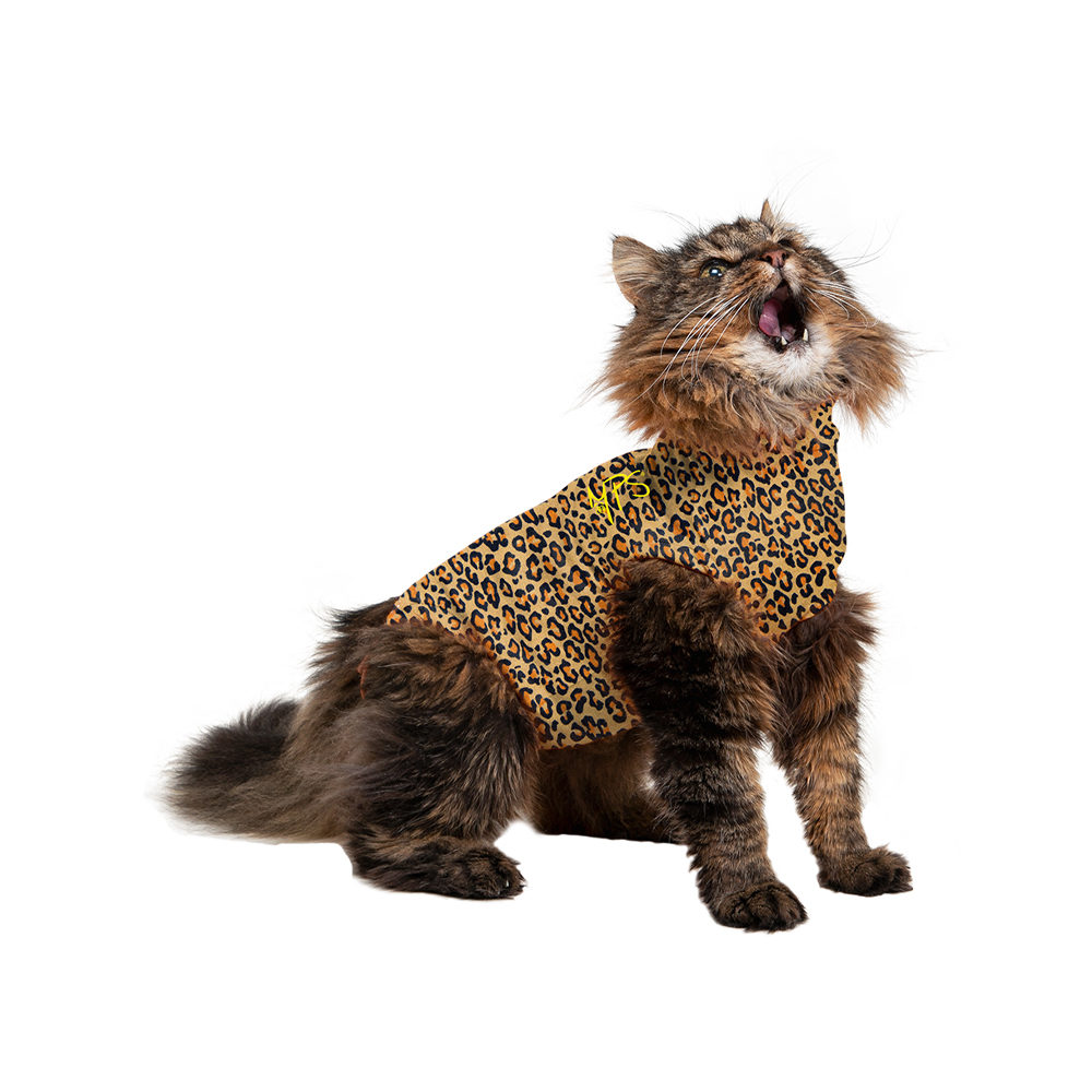 Medical Pet Shirt Cat - Leopard Print - XXXXS