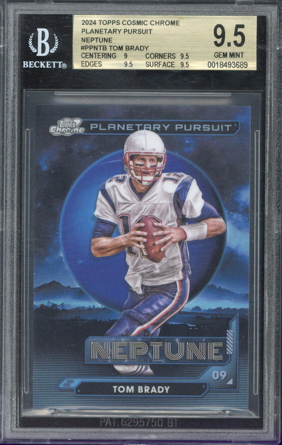 2024 Topps Chrome Football Tom Brady Neptune #PPNTB BGS 9.5