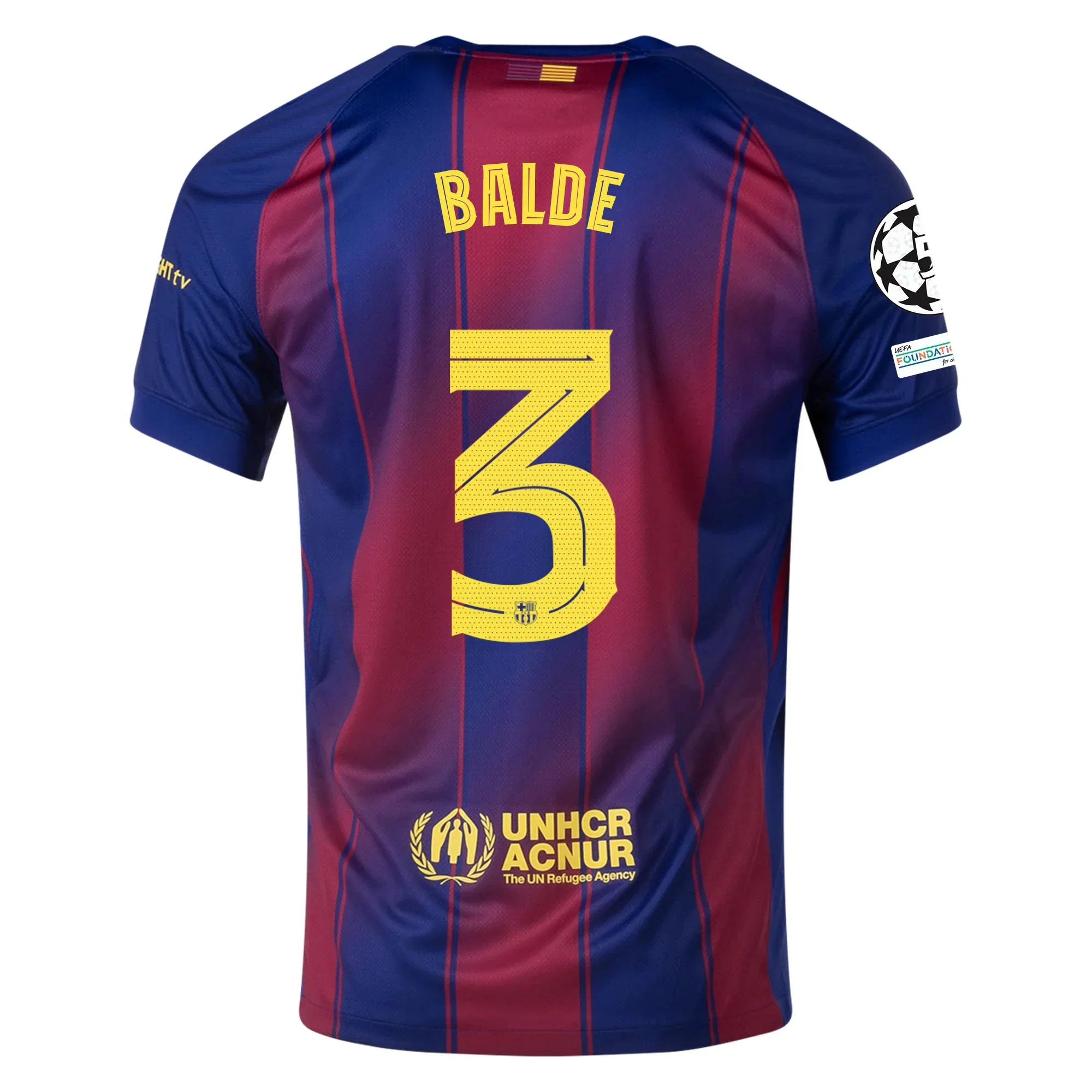 Balde FC Barcelona Home Jersey 25/26 w/ Champions League Patches (Deep Royal Blue/Midwest Gold)