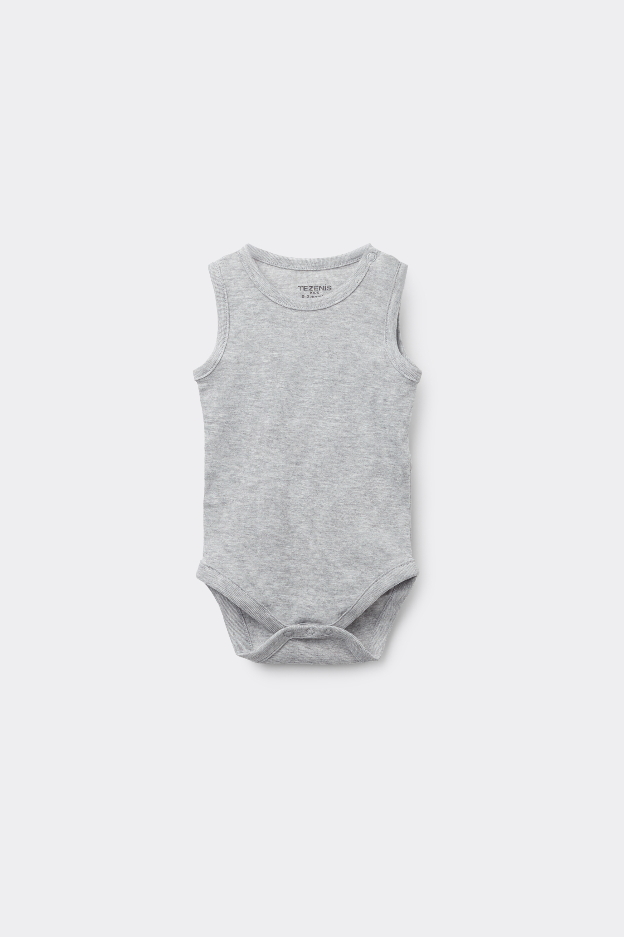 Baby Plain Pure Cotton Bodysuit with Wide Shoulder Straps