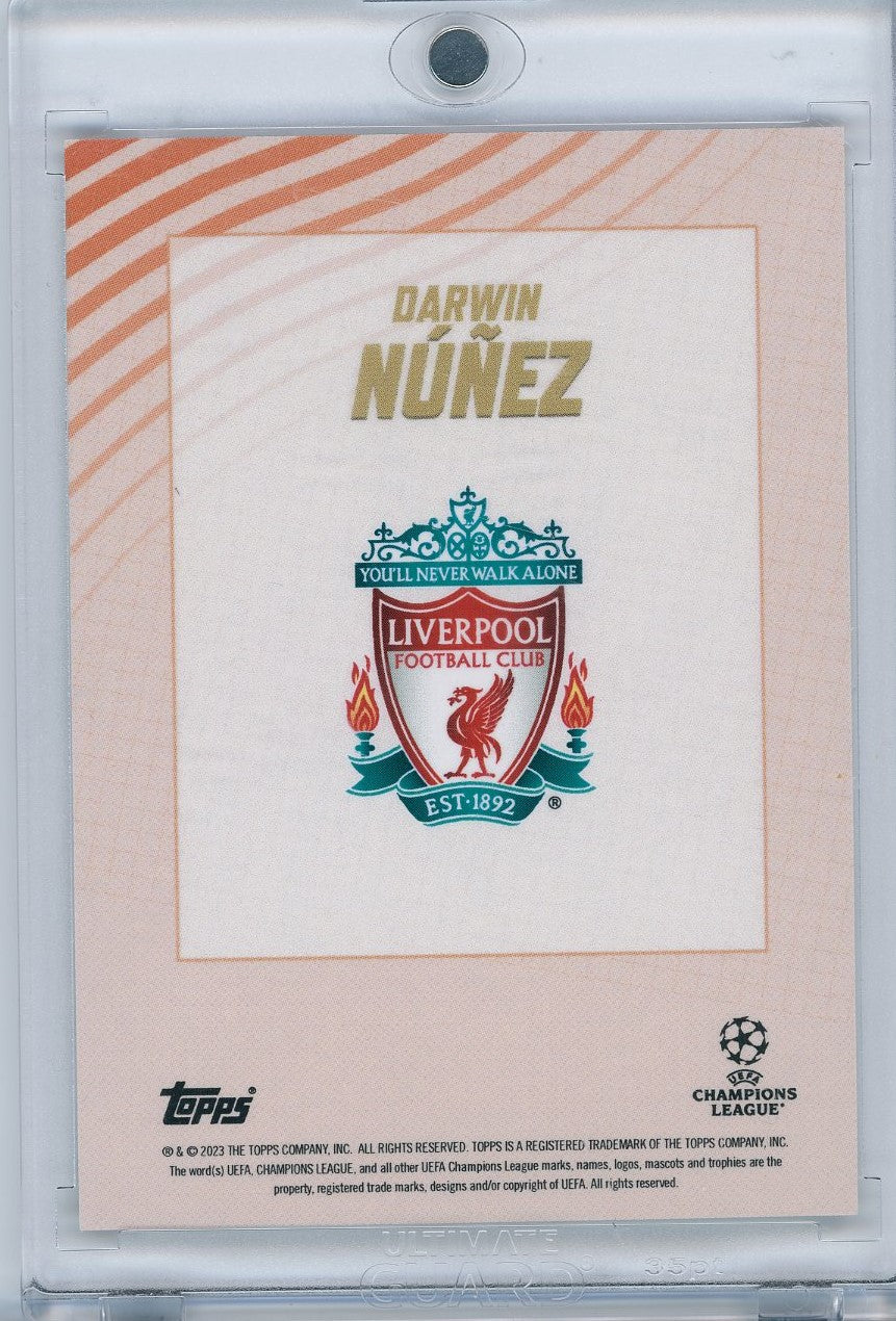 2023 Topps Soccer Gold Darwin Nunez 1/5