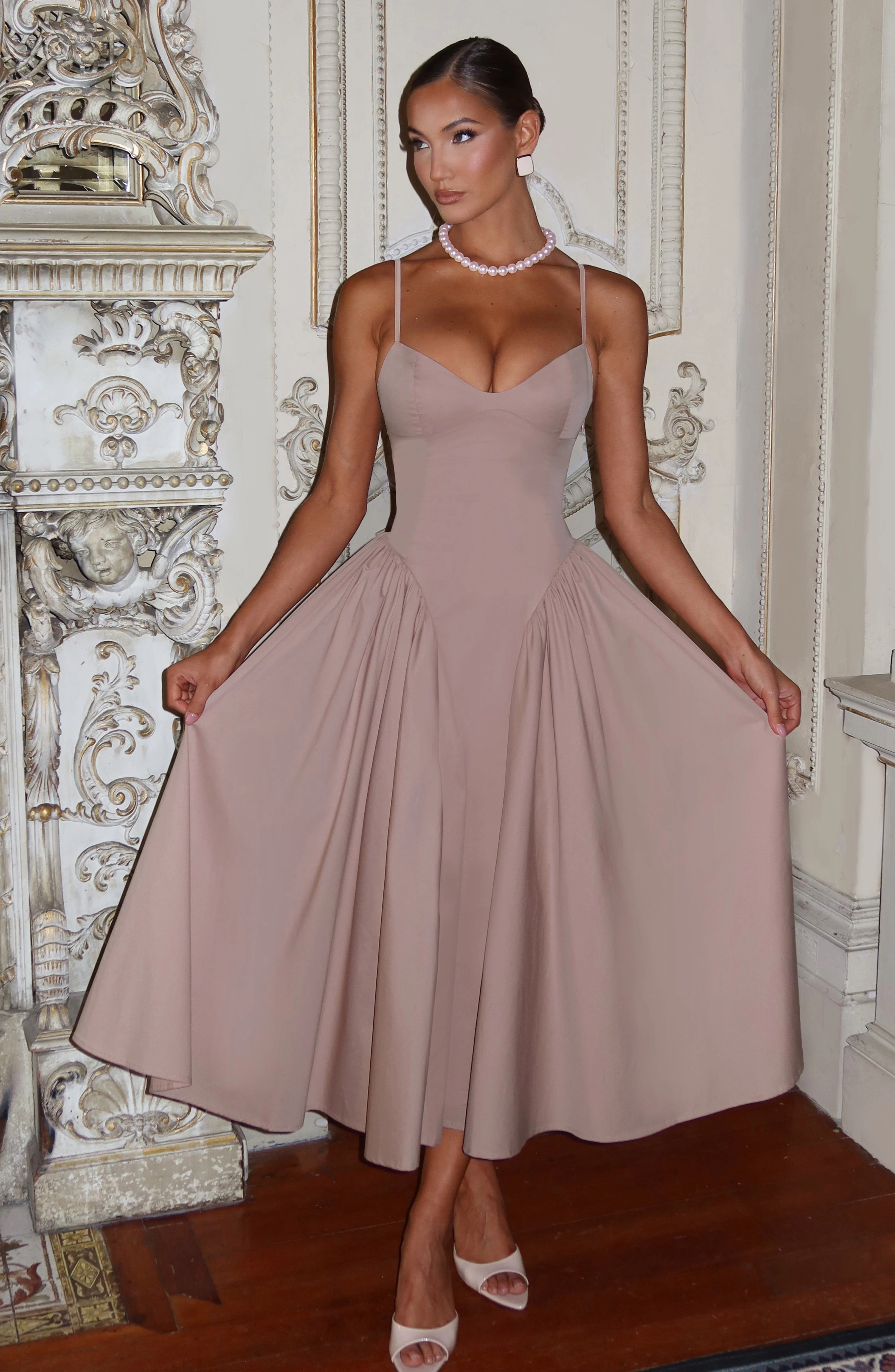Emerson Midi Dress - Clay