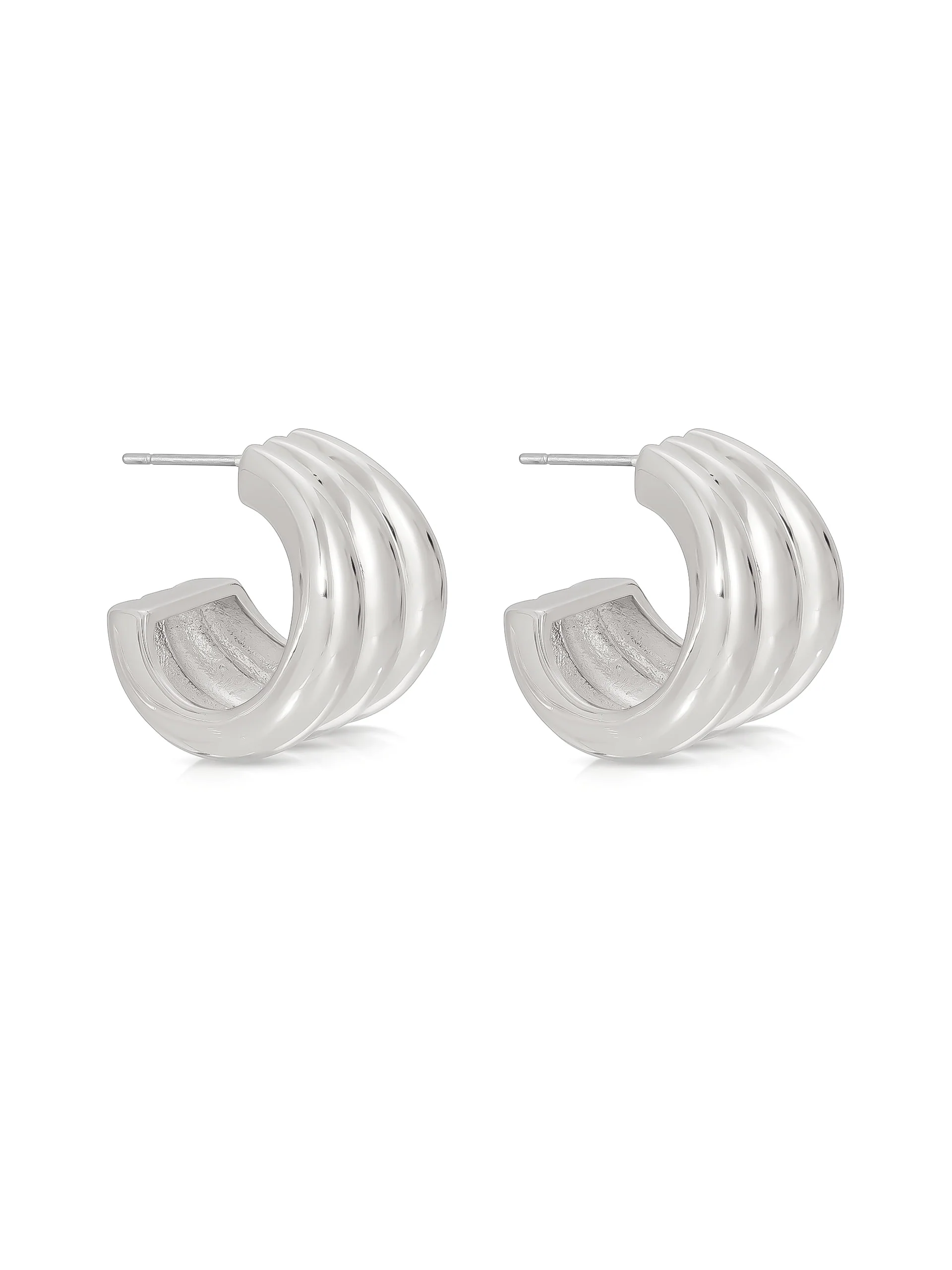 Triple Ribbed Hoops