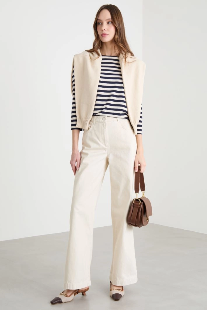 Animal-print trousers - WHITE