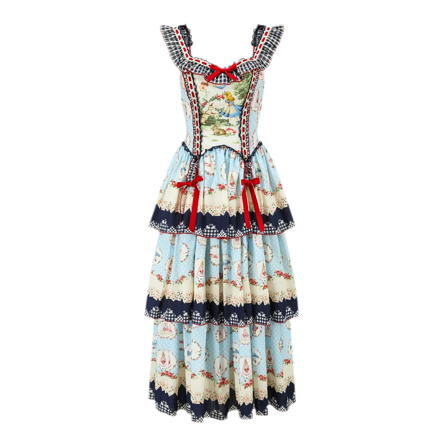 Printed Ruffle Tiered Dress