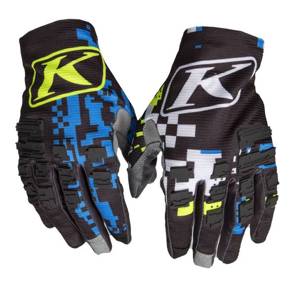 KLIM XC LITE DIGITAL CHAOS BLUE 2022 cross Gloves - Blue / MulticolorRef: KLI0280