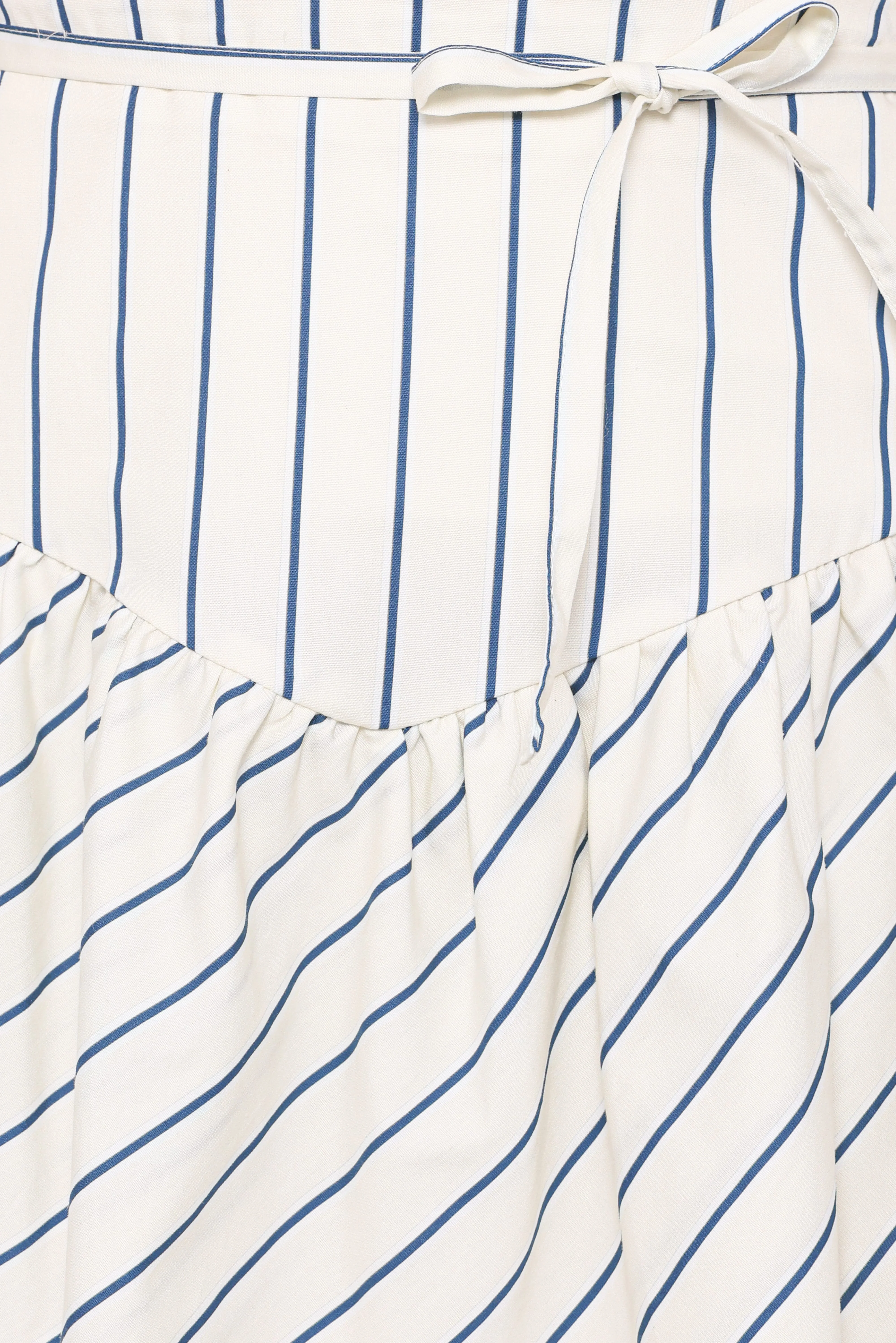 Sybella Frill Basque Skirt - Yellow/Blue Stripe