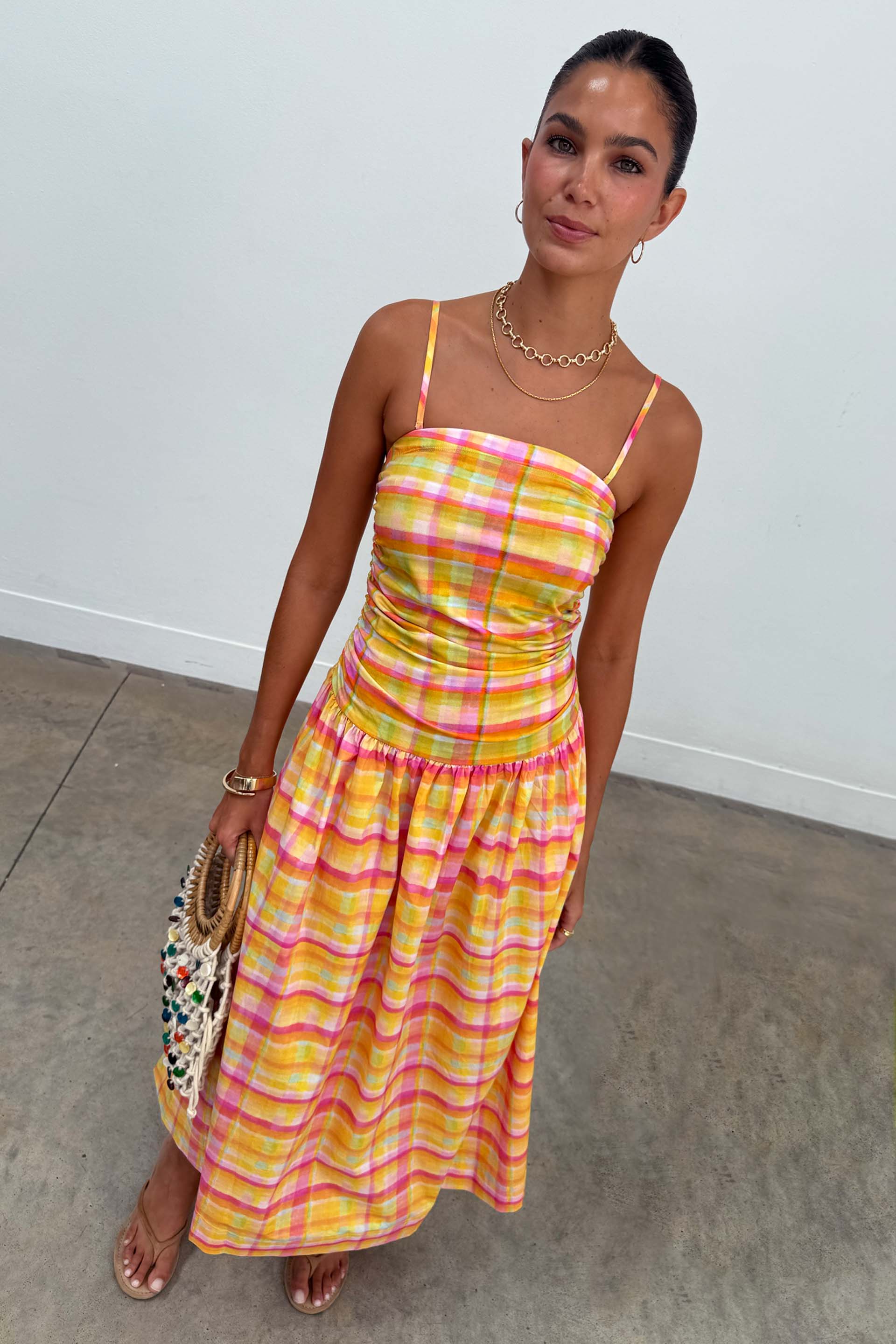 Check Lola Mid-axi Dress