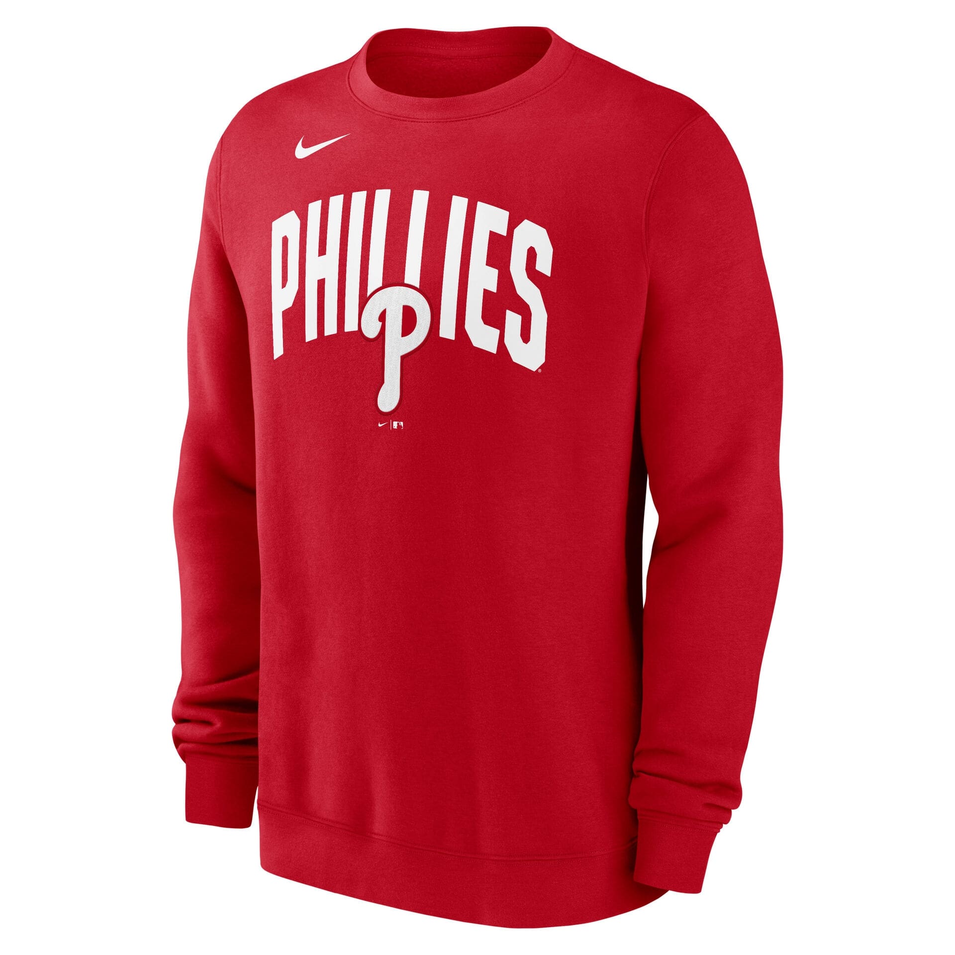 Philadelphia Phillies Club Fleece MLB Pullover Crew Red
