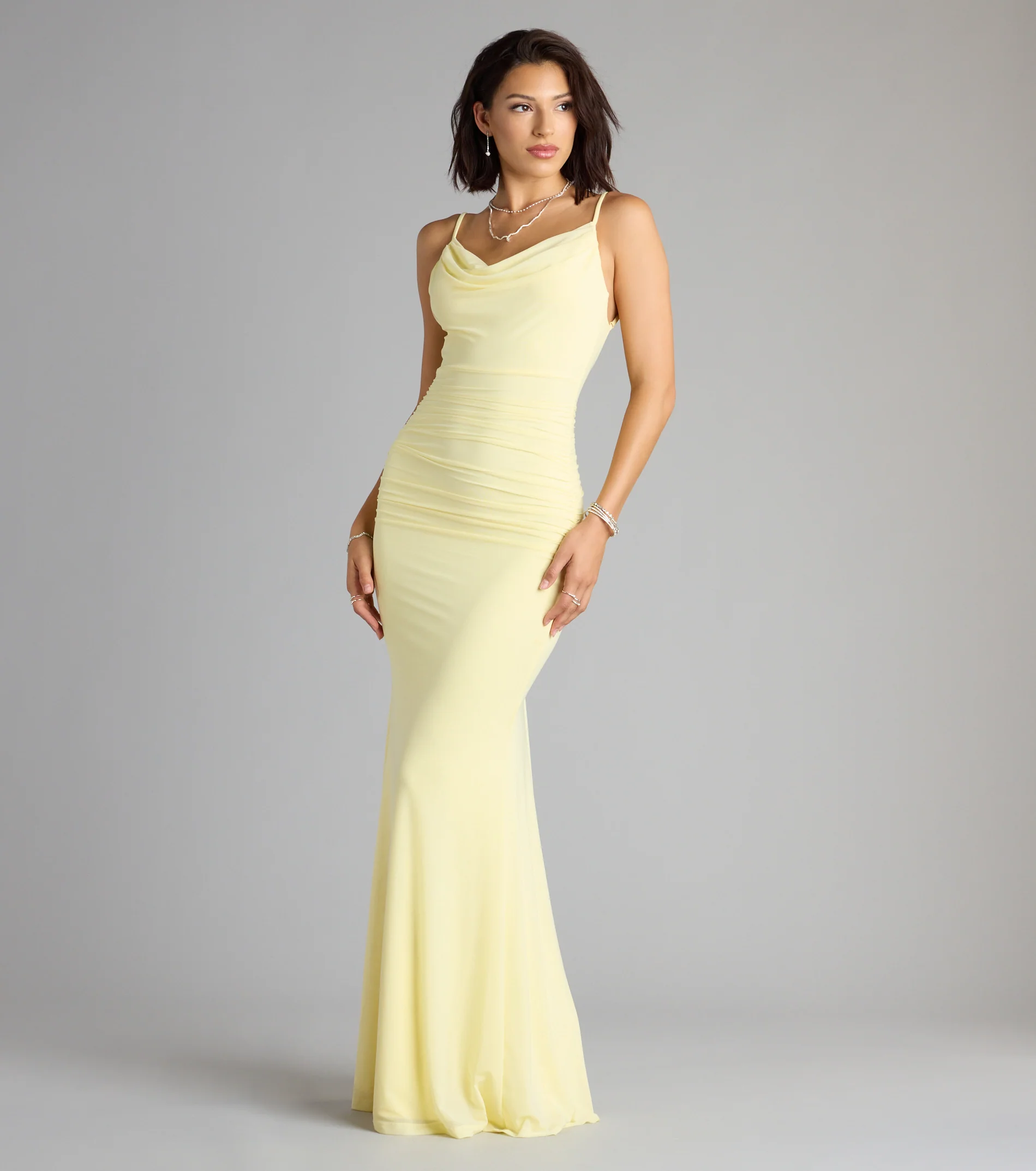 Sophia Mesh Open Back Mermaid Formal Dress