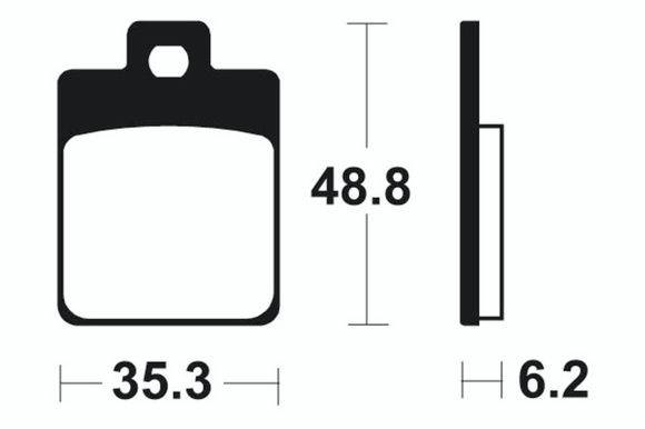 Tecnium Maxi Scooter sintered metal brake pads - MSS368Ref: TE01043A / 1023220