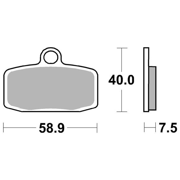 SBS 881LS Sintered Metal Rear Brake PadsRef: 881LS / 881040