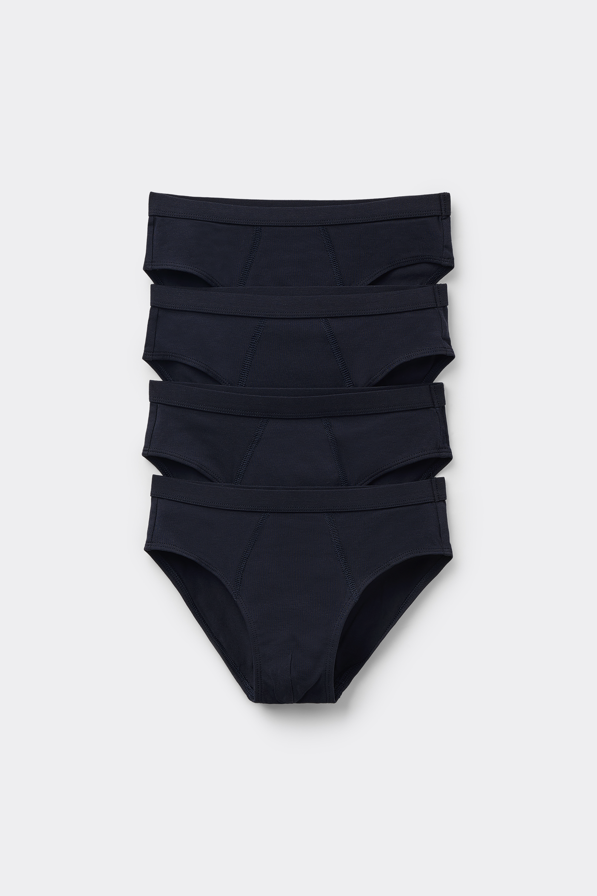 4 Pairs of Boys' Basic Cotton Briefs