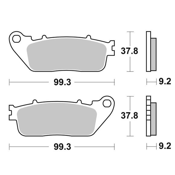 SBS 862HF Organic Rear Brake PadsRef: 862HF / 862000