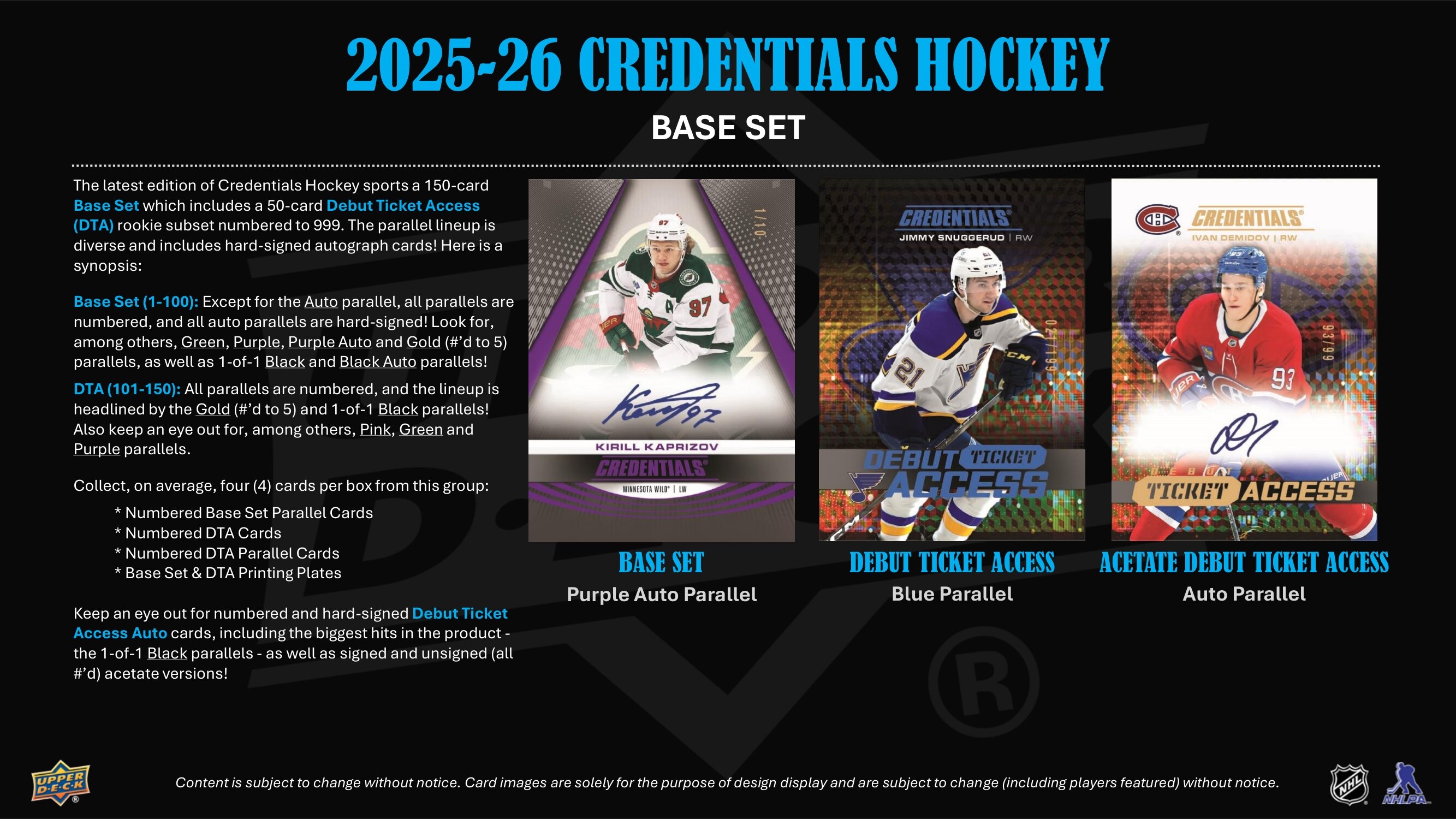 2025/26 Upper Deck Credentials Hockey NHL Hobby Box