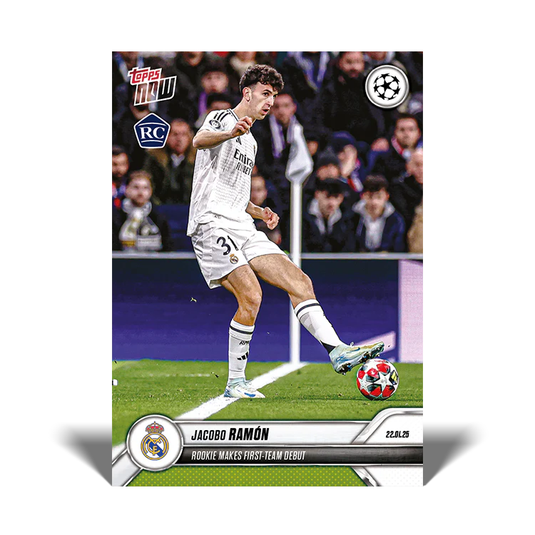 Jacobo Ramón - Rookie makes first-team debut - 24/25 UCL Topps NOW® Card 84