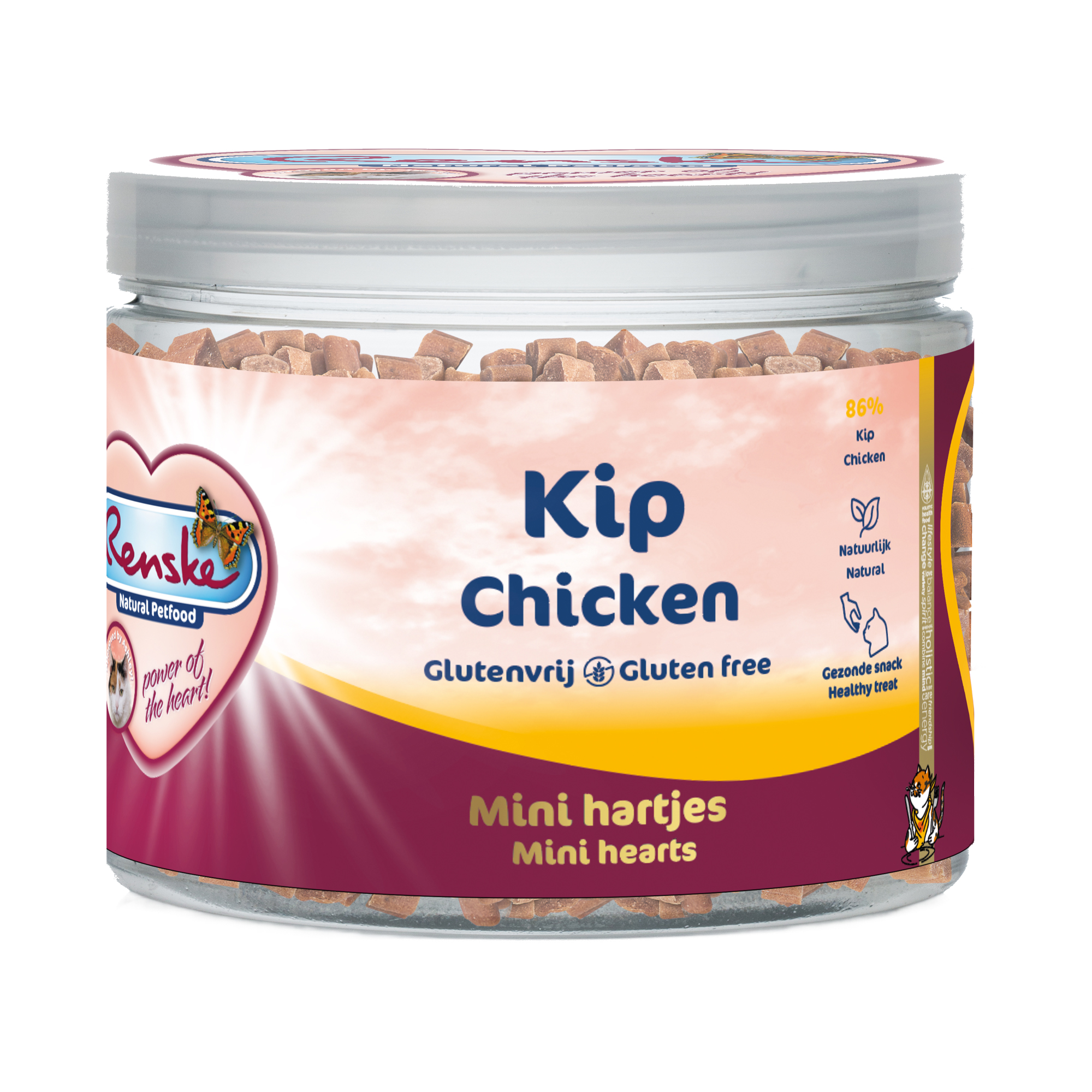 Renske Cat Healthy Reward Meat Hearts - Duck - 100 g