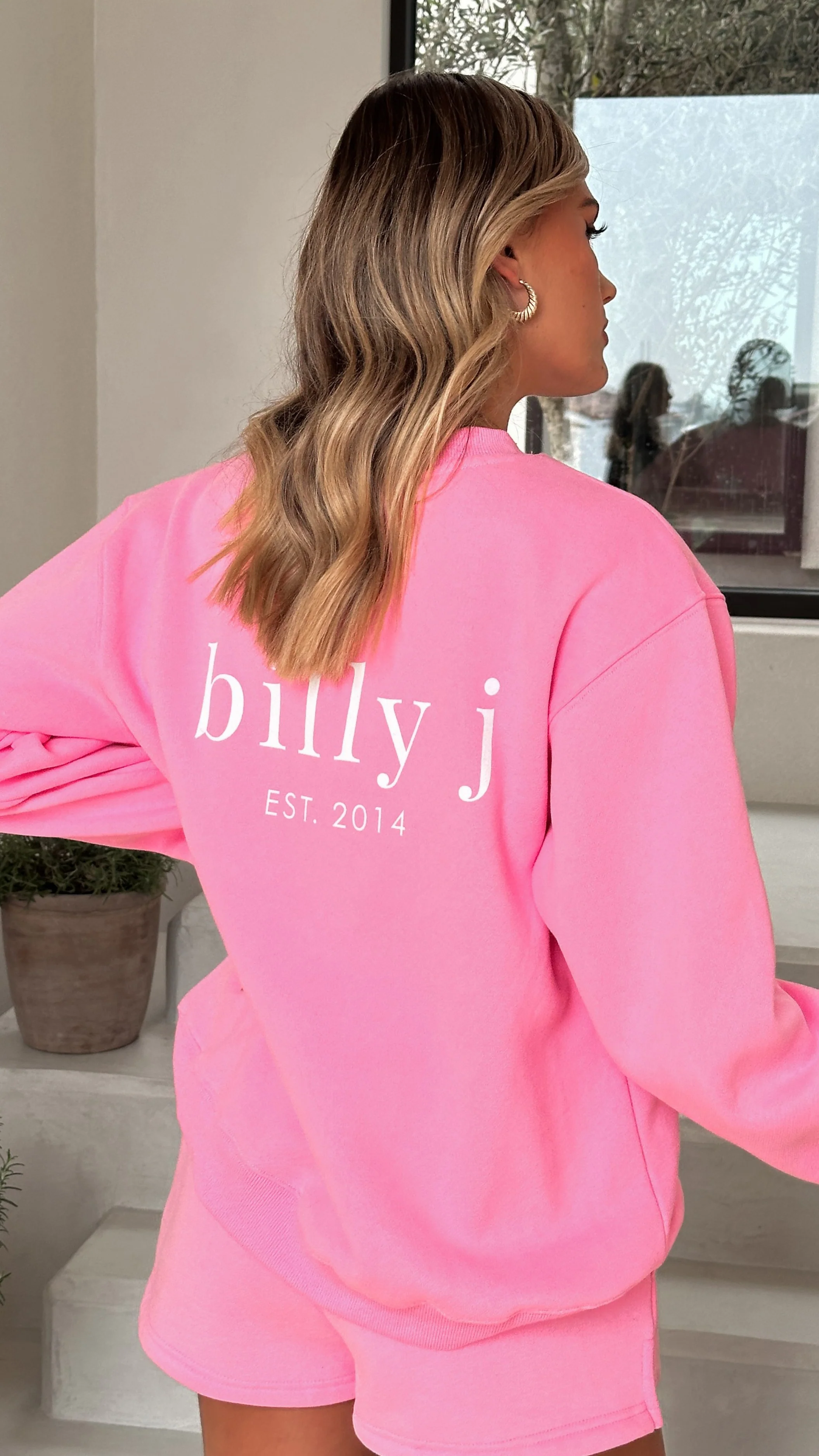 Billy J Crewneck Jumper - Pink