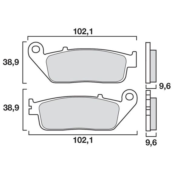 Plaquettes de freins Brembo Organique avantRef : 07HO4108