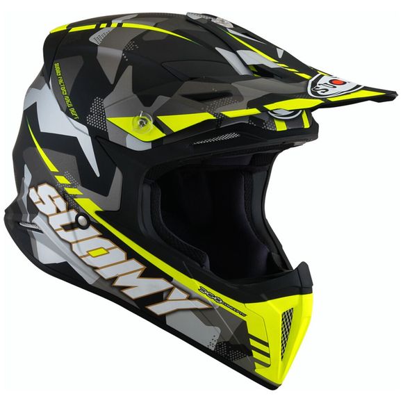 Suomy X-WING cross helmet - CAMOUFLAGER 2024 - Yellow / BlackRef: SU0429