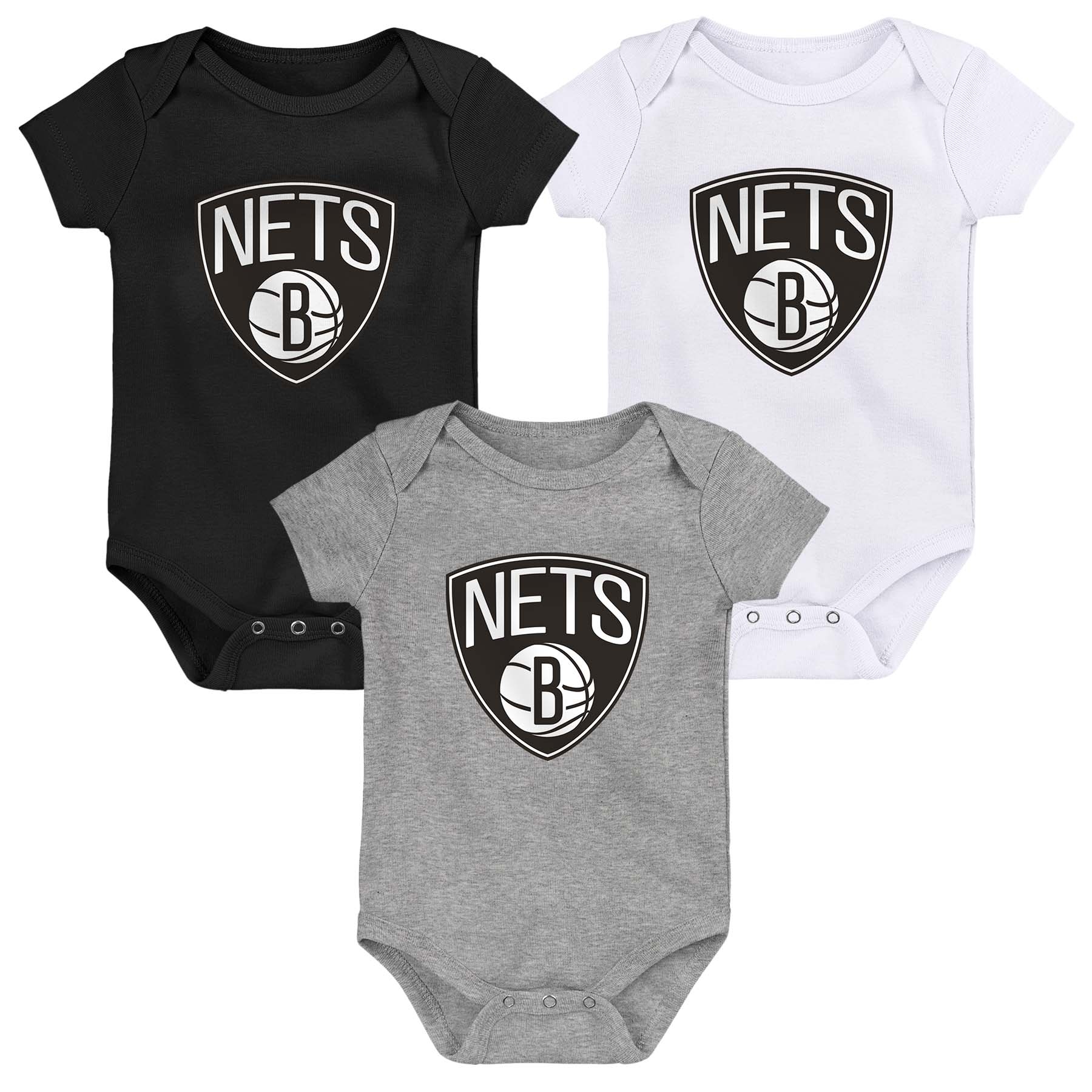 Brooklyn Nets Born to Win NBA Infant Bodysuit Set (3-Piece)