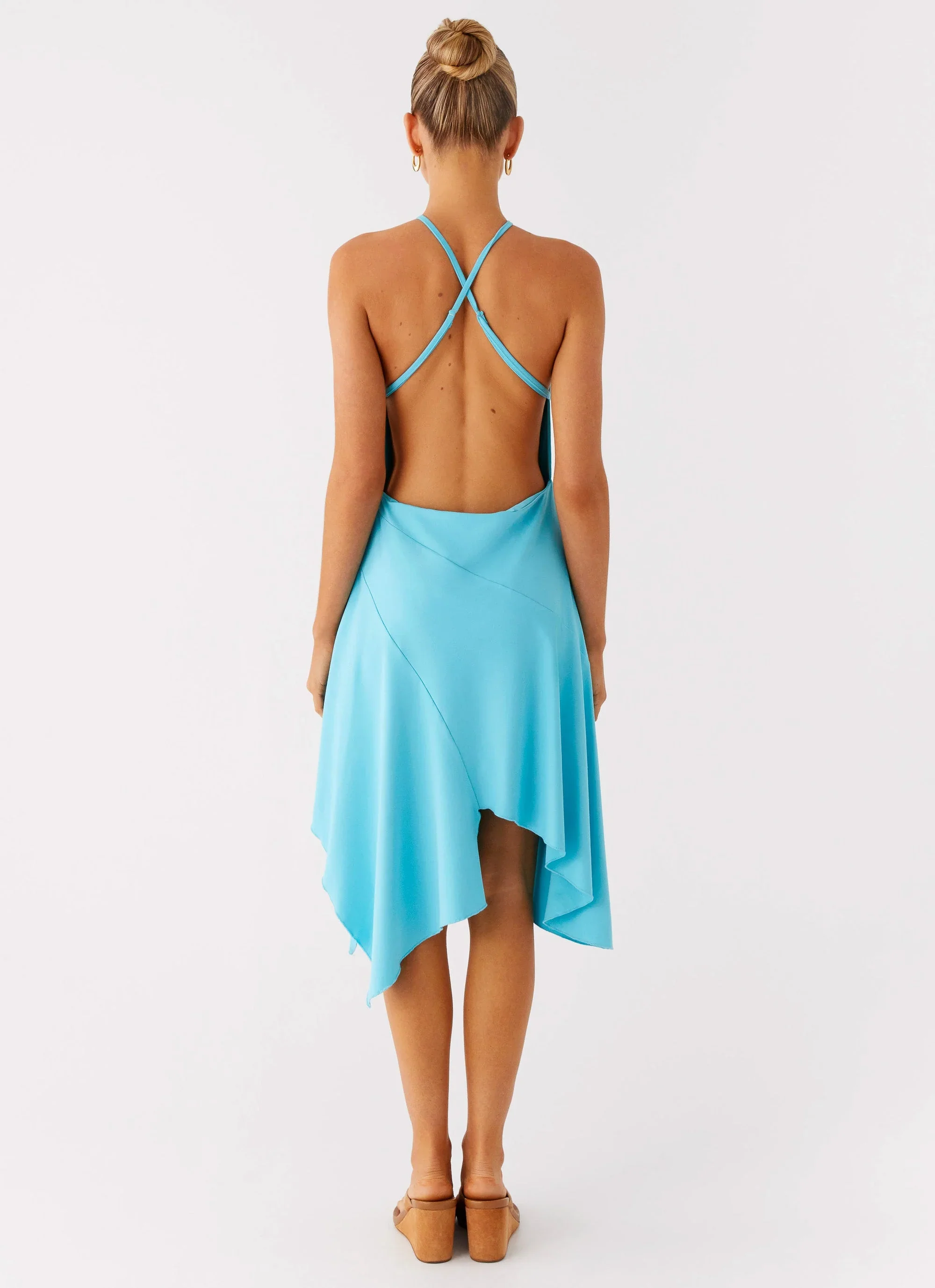 Salt Kiss Midi Dress - Turquoise