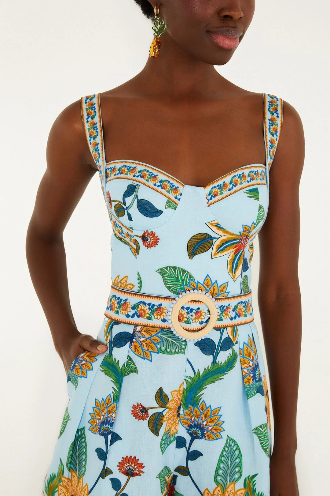 Light Blue Floral Delhi Romper