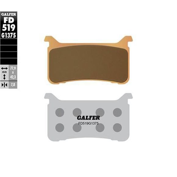 Galfer Sintered Metal Racing Brake Pads - FrontRef: FD519G1375