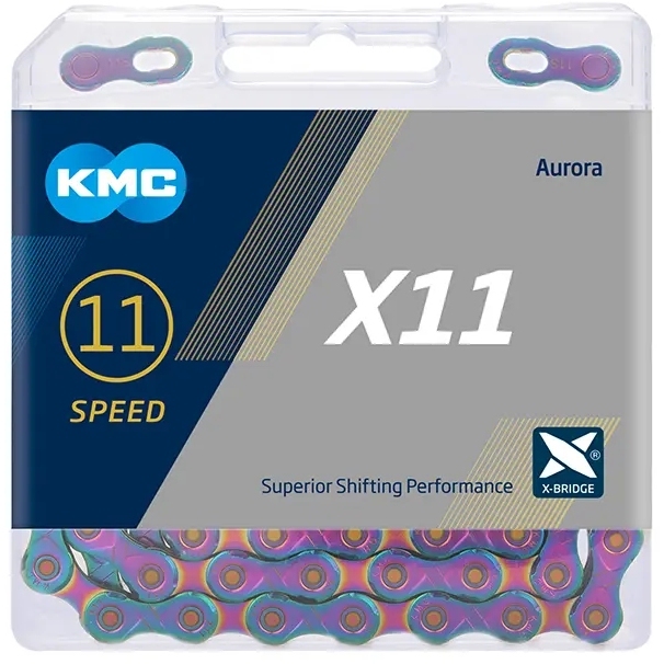 KMC X11 Chain - 11-speed - aurora-blue - 118 Links