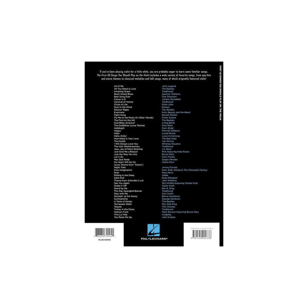 Hal Leonard 50 Songs You Should Violin – Thomann Ireland