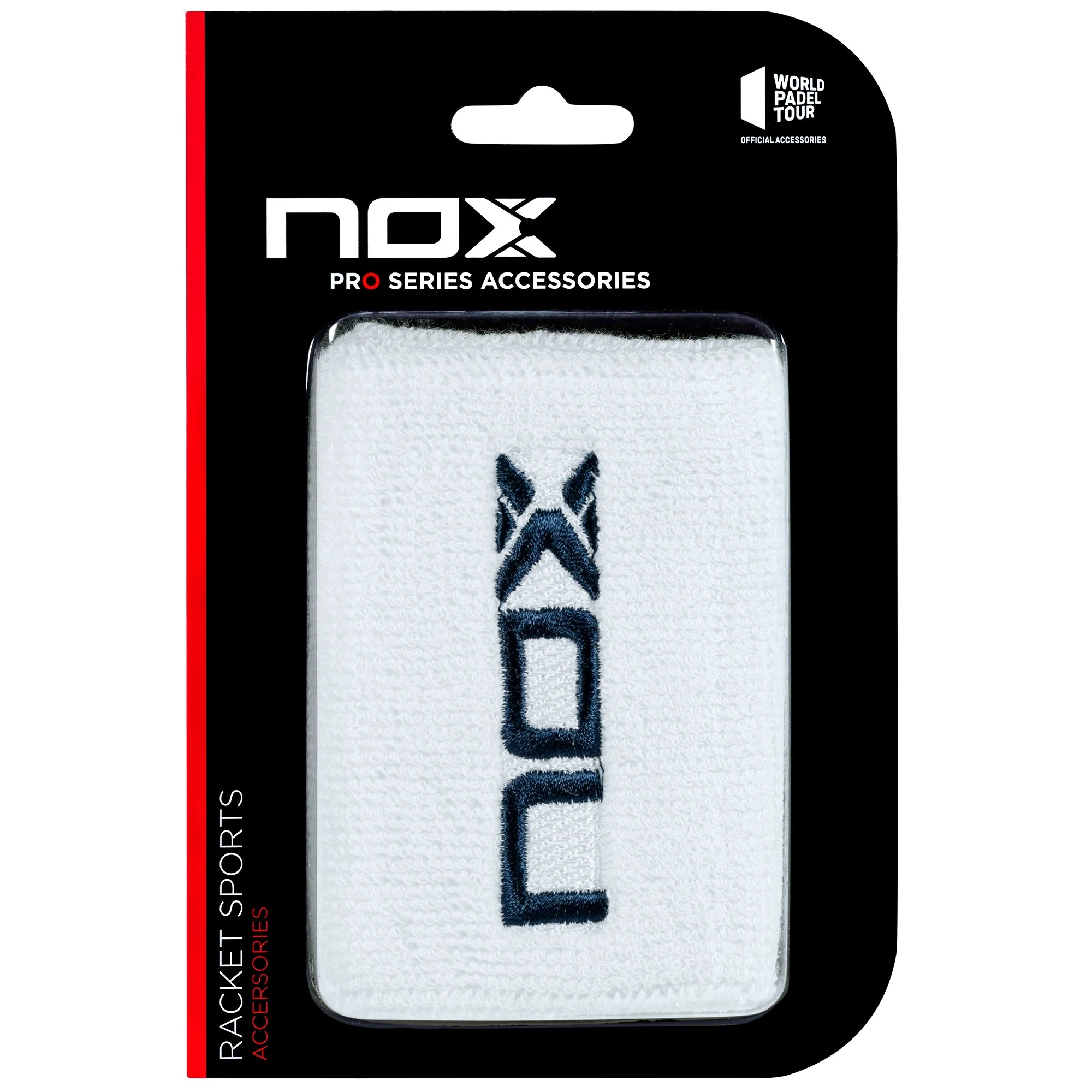 NOX sport wristbands white/navy blue